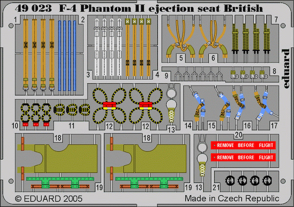 Martin Baker MK7 Ejection seat details green (Britsh F4)  E49-023