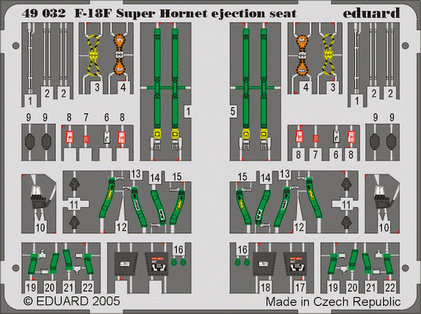 F18F Super Hornet Ejection seat details (Hasegawa) E49-032