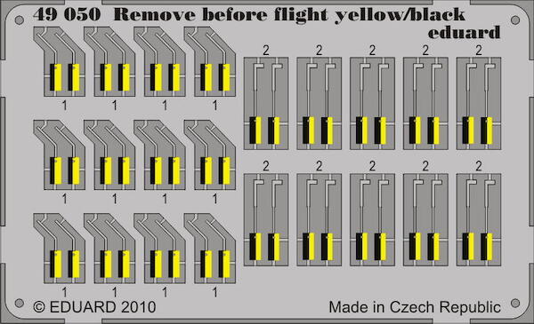 Detailset Remove Before Flight Tags Yellow/Black  E49-050