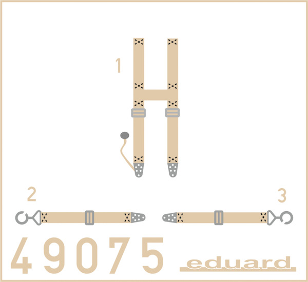 Detailset Siemens Schuckert SSW DIII Seatbelts SUPER FABRIC (Eduard)  E49-075