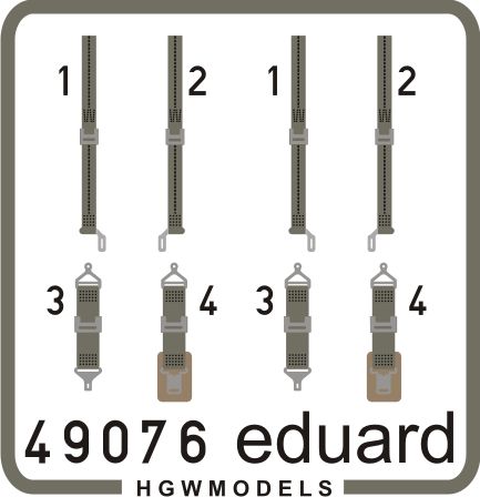 Detailset F4J Phantom II Seatbelts SUPER FABRIC (Academy/Eduard) E49-076