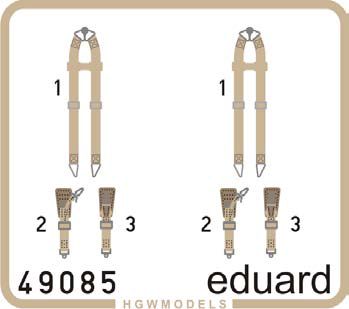 Detailset Luftwaffe Bombers WW2 Seatbelts Super FABRIC  E49-085