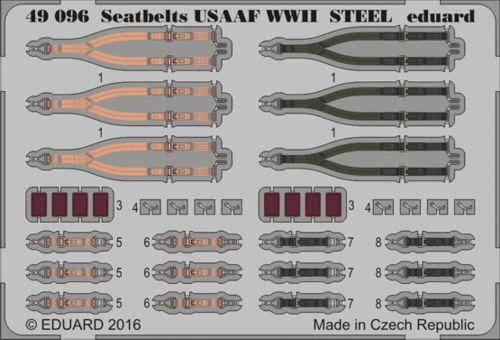 Detailset USAAF WWII Seatbelts STEEL  E49-096