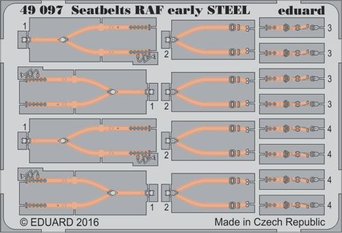 Detailset RAF Early Seatbelts STEEL  E49-097