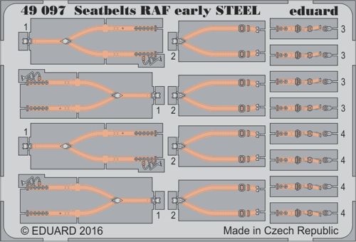 Detailset RAF Early Seatbelts STEEL  E49-097