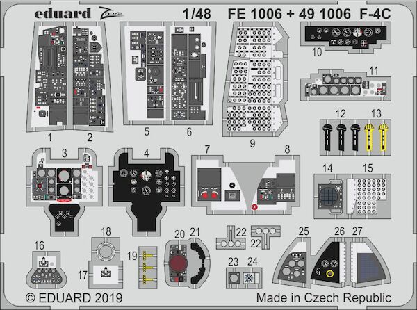 Detailset F4C Phantom Interior (Academy)  E49-1006