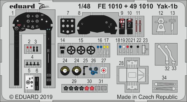 Detailset Yakovlev Yak1b (Zvezda)  E49-1010