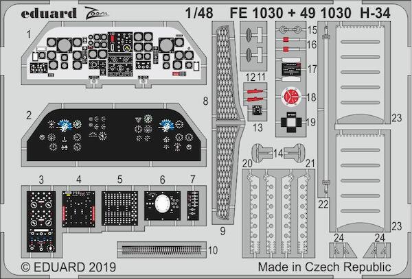 Detailset Sikorsky H34 Chocktaw (Gallery/Trumpeter)  E49-1030