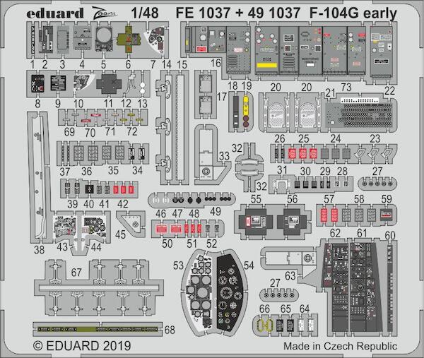 Detailset F104G Starfighter Interior (Kinetic)  E49-1037