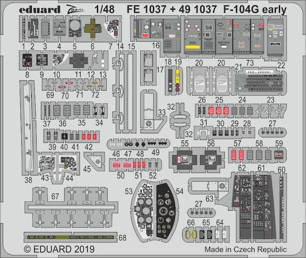 Detailset F104G Starfighter Interior (Kinetic) E49-1037