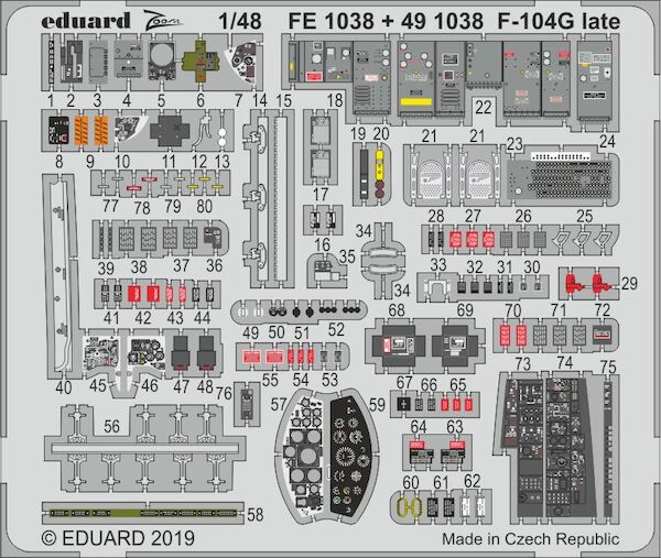 Detailset F104G Starfighter Late Interior (Kinetic) E49-1038