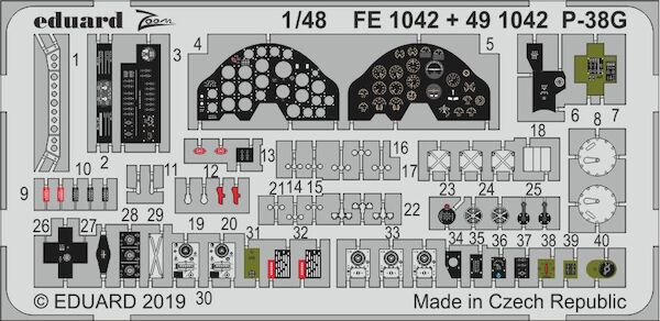 Detailset P38G Lightning Interior (Tamiya)  E49-1042