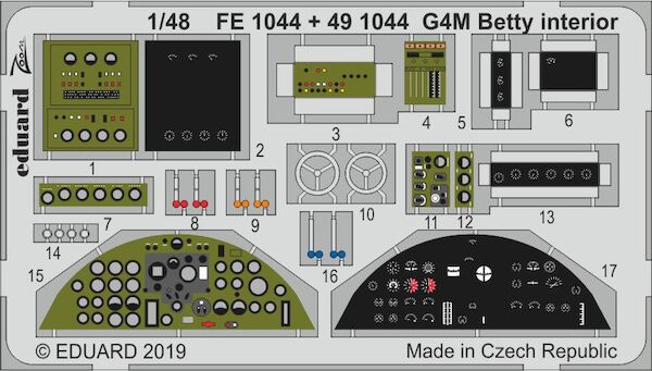 Detailset G4M Betty Interior (Tamiya) E49-1044