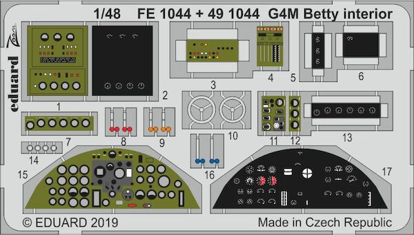 Detailset G4M Betty Interior (Tamiya)  E49-1044