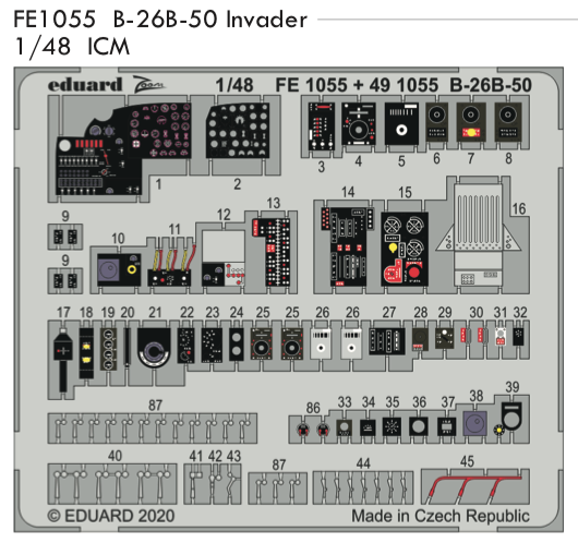 Detailset Douglas B26B-50 Invader (ICM)  E49-1055