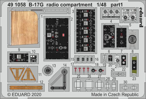 Detailset Boeing B17G Flying Fortress Radio Compartiment (Hong Kong Models)  E49-1058