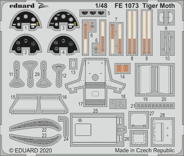 Detailset de Havilland Tiger Moth  (Airfix)  E49-1073