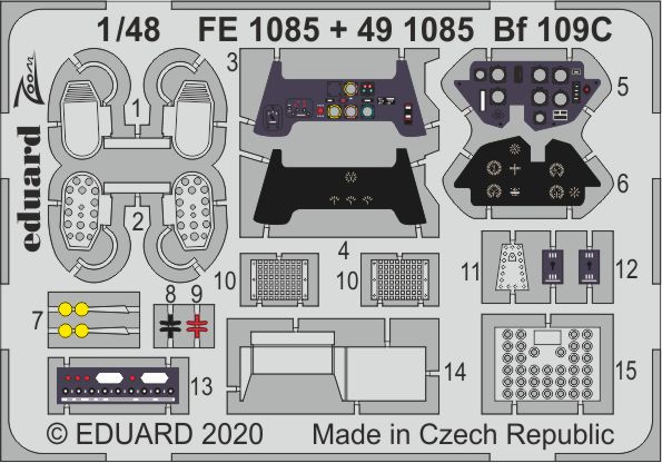 Detailset Messerschmitt BF109C (Modelsvit)  E49-1085