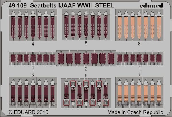 Detailset IJAAF WWII Seatbelts (STEEL) E49-109
