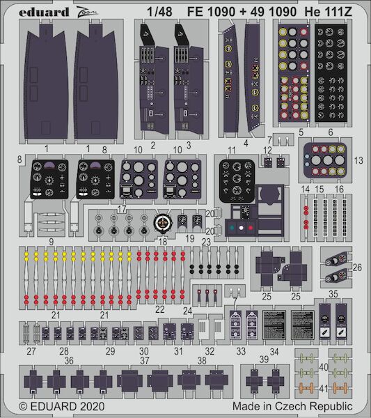 Detailset Heinkel He111Z Nose Interior (ICM)  E49-1090