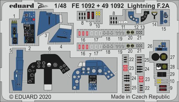 Detailset Lightning F2A (Airfix)  E49-1092