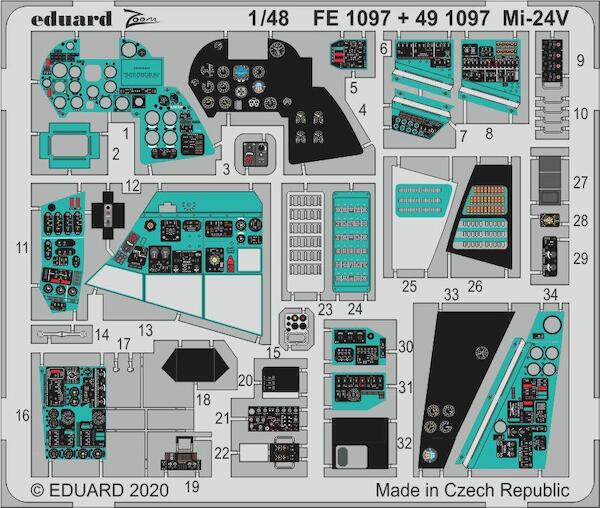 Detailset Mil Mi24 Hind Interior (Zvezda)  E49-1097