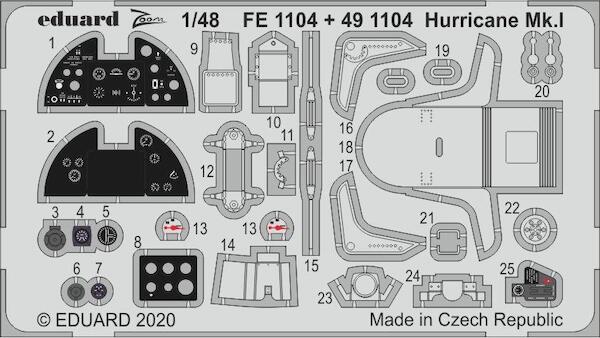 Detailset Hawker Hurricane MKI (Airfix) E49-1104