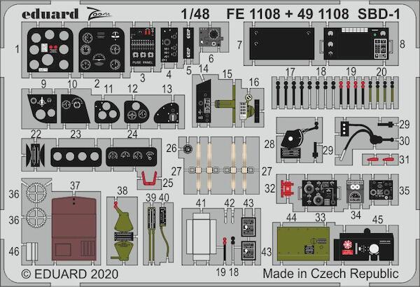 Detailset Douglas SBD1 Dauntless (Academy / Accurate Miniatures) E49-1108