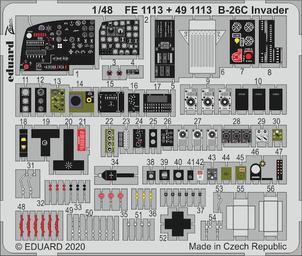 Detailset Douglas B-26C Invader (ICM)  E49-1113