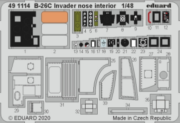 Detailset Douglas B-26C Invader nose interior (ICM) E49-1114