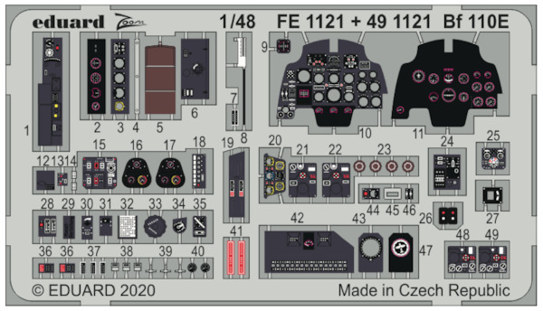 Detailset Messerschmitt BF110E Interior (Dragon)  E49-1121