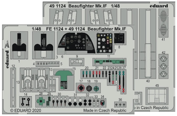 Detailset Bristol Beaufighter MK1F (Revell) E49-1124