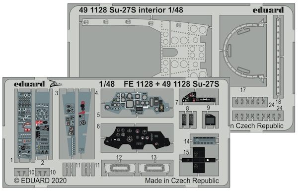 Detailset Sukhoi Su27S Interior (Kitty Hawk)  E49-1128