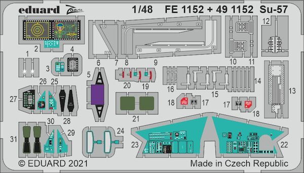 Detailset Sukhoi Su57 Felon (Zvezda) E49-1152