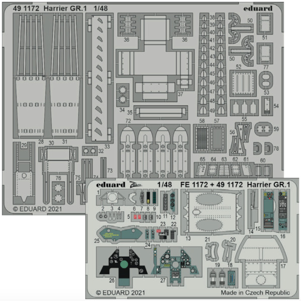 Detailset Harrier GR1 (Kinetic)  E49-1172