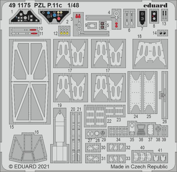 Detailset PZL P11c (Arma Hobby) E49-1175