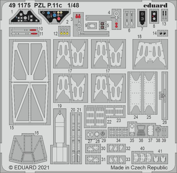 Detailset PZL P11c (Arma Hobby)  E49-1175