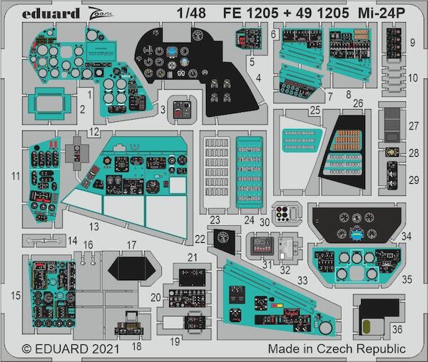 Detailset Mil Mi24P interior (Zvezda) E49-1205