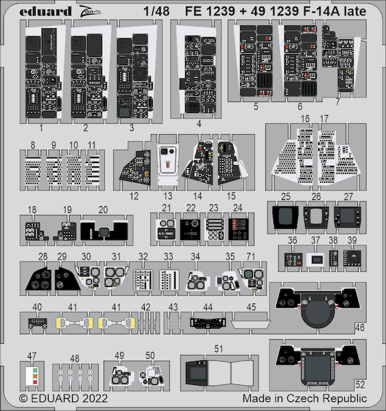 Detailset Grumman F14A Tomcat - Late-  Interior (Tamiya)  E49-1239