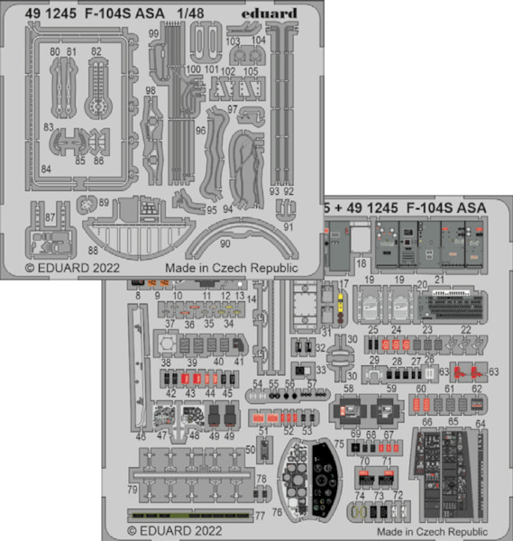 Detailset Lockheed F104S ASA Starfighter (Kinetic)  E49-1245