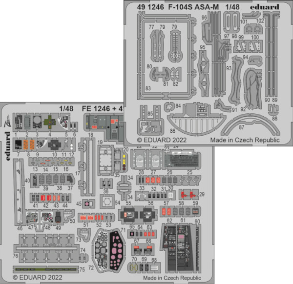 Detailset Lockheed F104S ASA-M Starfighter (Kinetic)  E49-1246