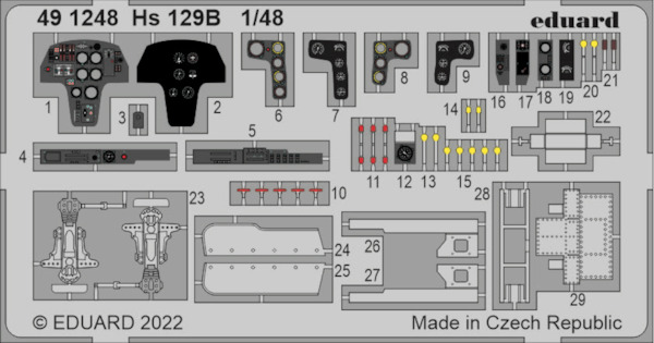 Detailset Henschel HS129B (Hasegawa/Hobby 2000)  E49-1248