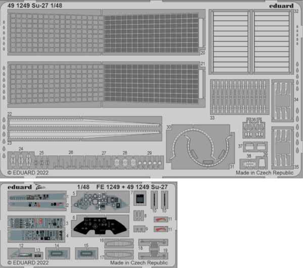 Detailset Sukhoi Su27 Flanker (Great Wall Hobby)  E49-1249