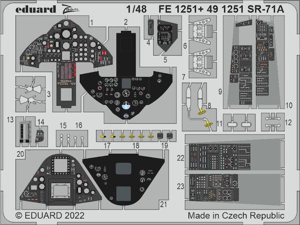 Detailset Lockheed SR71A Blackbird Interior (Revell)  E49-1251