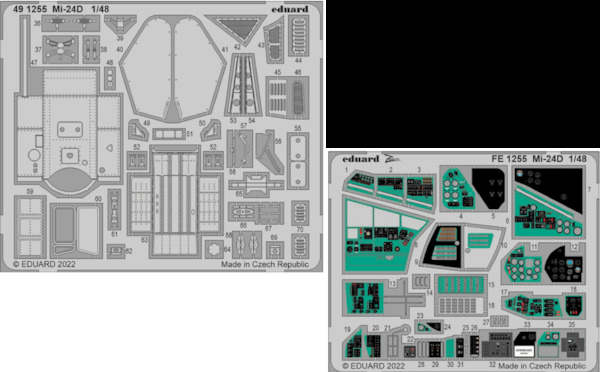 Detailset Mil Mi24D Hind (Trumpeter)  E49-1255