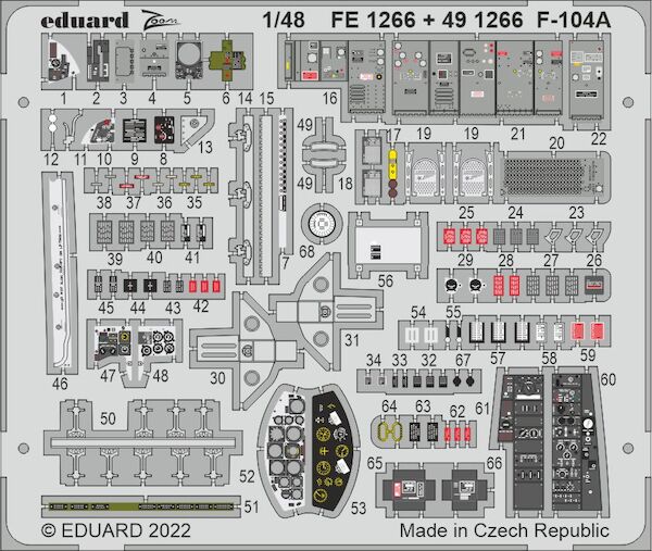 Detailset Lockheed F104A Starfighter (Kinetic)  E49-1266