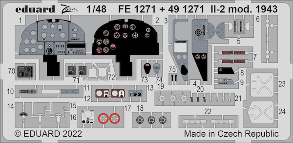 Detailset Ilyushin IL2 mod'43 (Zvezda) E49-1271