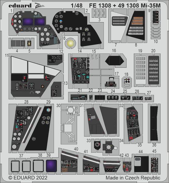 Detailset Mil Mi35M Hind Interior (Zvezda) E49-1308
