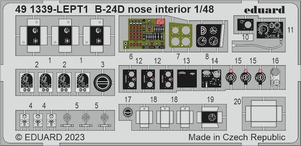 Detailset B24D Liberator Nose Interior (Revell/Monogram) E49-1339