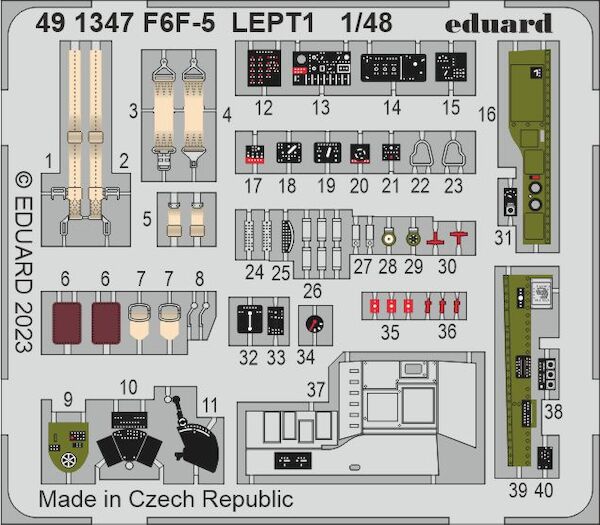 Detailset Grumman F6F-5 Hellcat (Eduard)  E49-1347